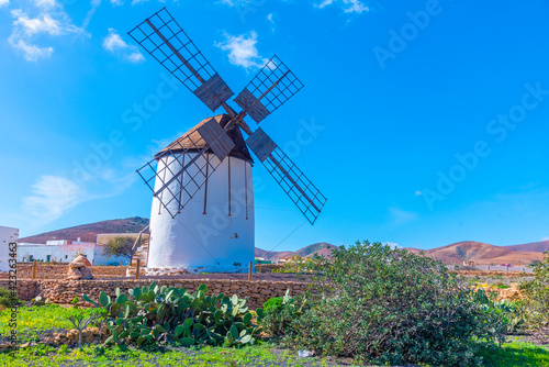 Fotografi Windmill at the interpretation center Los Molinos, Fuerteventura, Canary islands