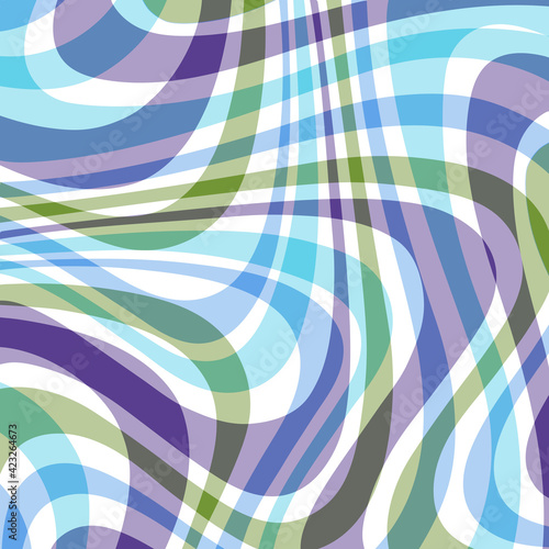 mod blue purple green wavy abstract plaid vector background pattern
