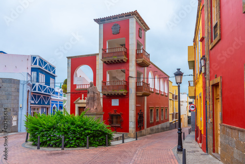 Colorful street at Galdar at Gran Canaria, Canary islands, Spain photo