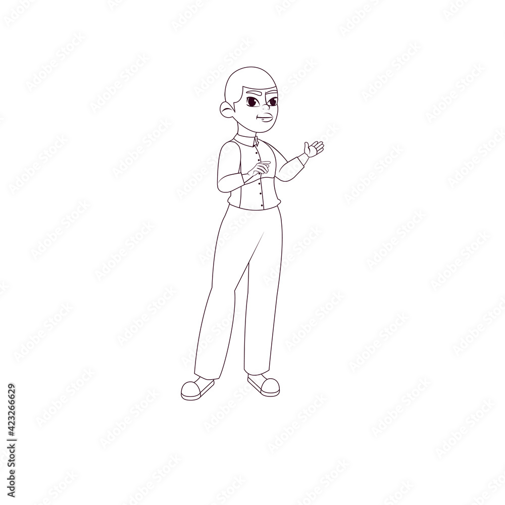 Isolated african american business man - Vector illustration Isolated african american business man - Vector illustration