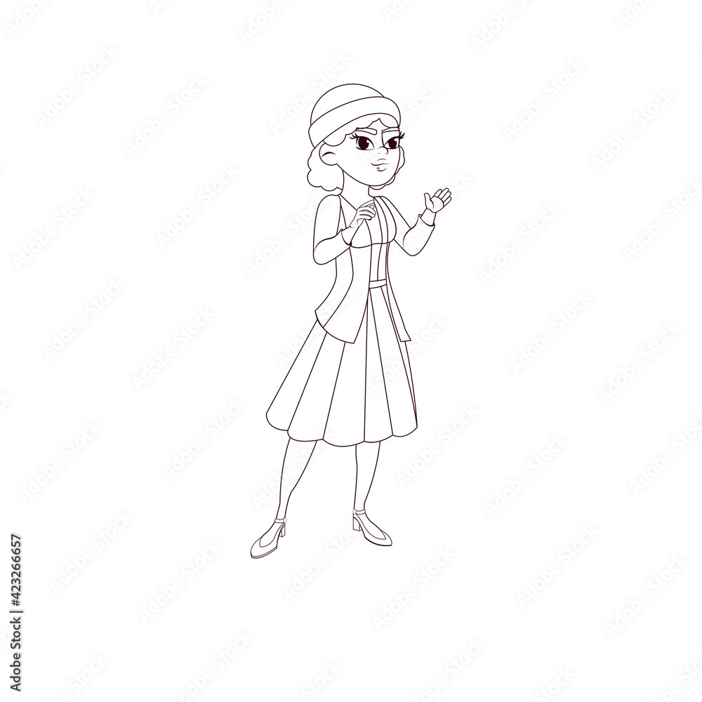 Isolated african american business woman - Vector illustration Isolated african american business woman - Vector illustration
