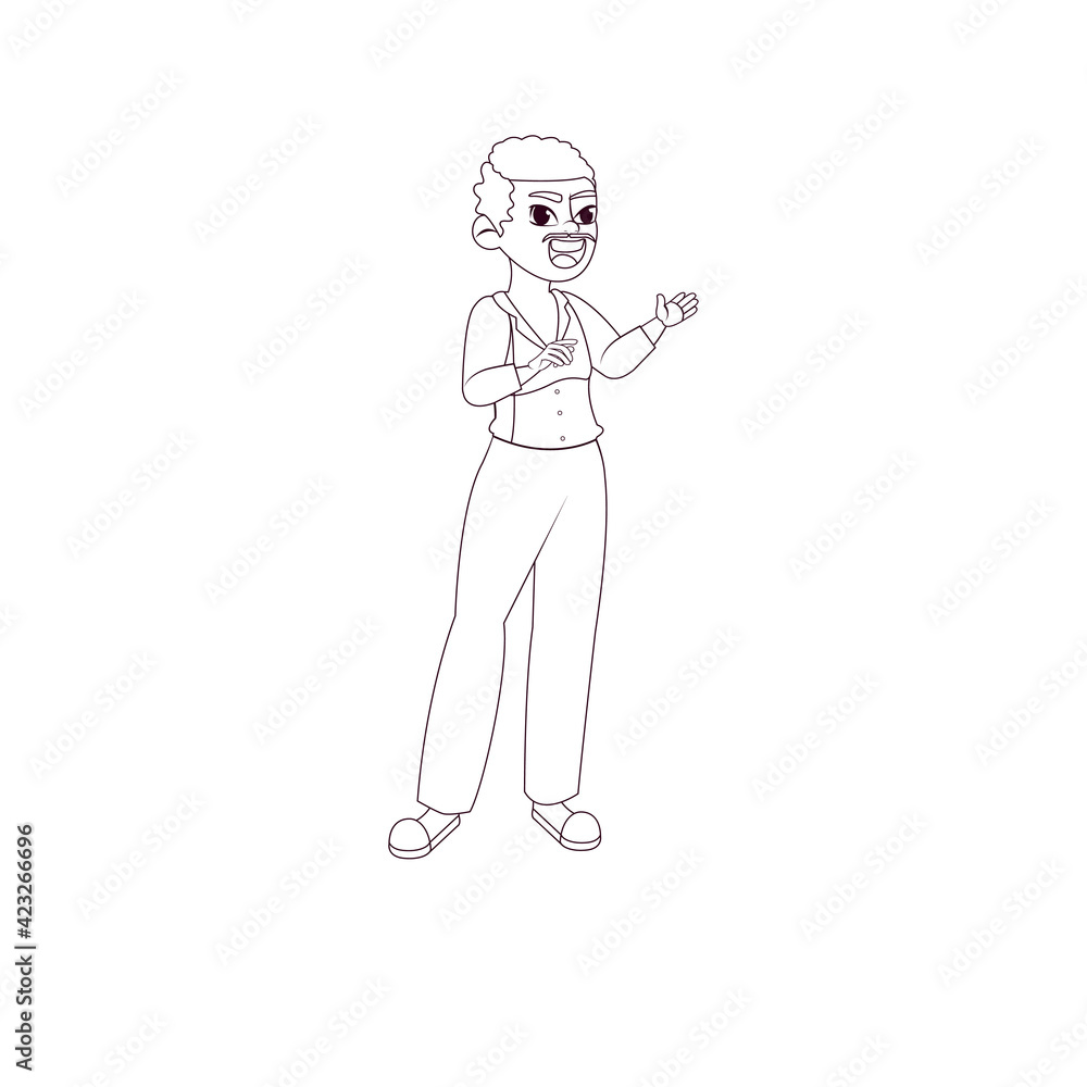 Isolated African American man icon - Vector illustration Isolated African American man icon - Vector illustration