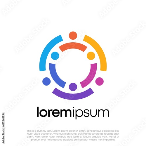 Global Community Logo Icon Elements Template. Community human Logo template vector. Community health care. Abstract Community logo. Human Resources Logo.