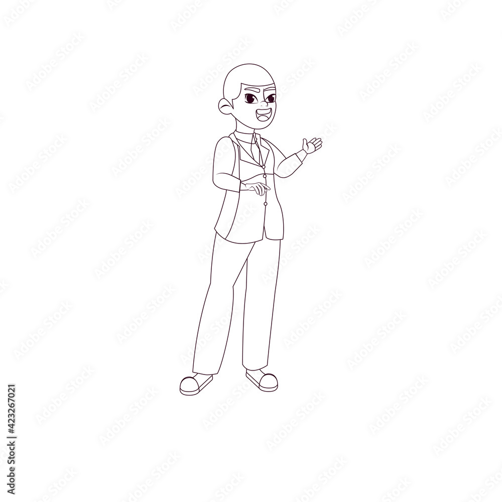 Isolated african american business man - Vector illustration Isolated african american business man - Vector illustration