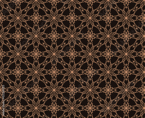 Seamless lace pattern on dark background