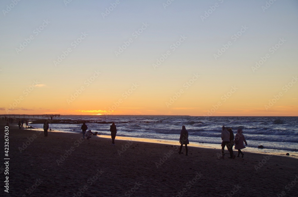 sunset on the beach