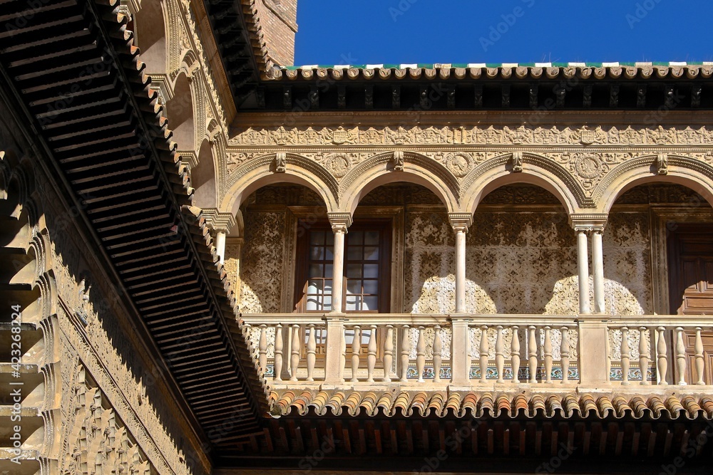 Traditional building in Sevilla, Andalusia, Spain 