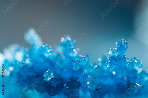 abstract blue background. macro photo crystal.place for text