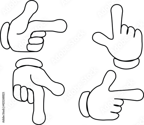 index fingers pointing in different directions