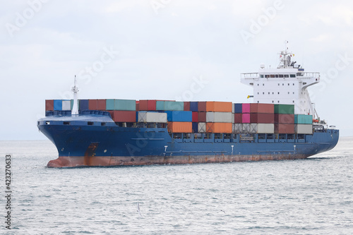 Container Ship in Sea