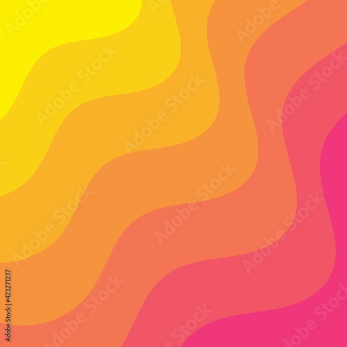 Yellow and pink gradient background. Organic shape. Abstract background. Vector geometric elements.