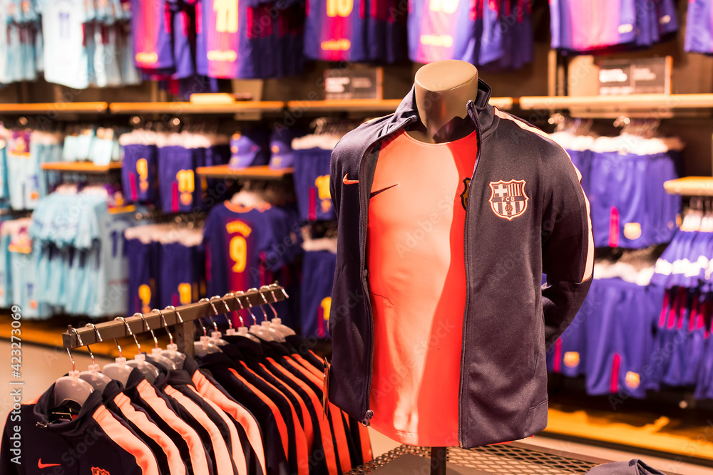 BARCELONA SPAIN 12 JANUARY 2018 Official Store FC Barcelona