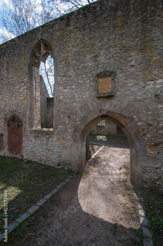 kirchenruine am ortsrand von westhofen photo