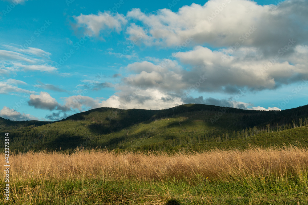 clouds over the mountains