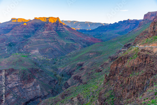 Degollada de La Yegua viewpoint at Gran Canaria, Canary islands, Spain photo