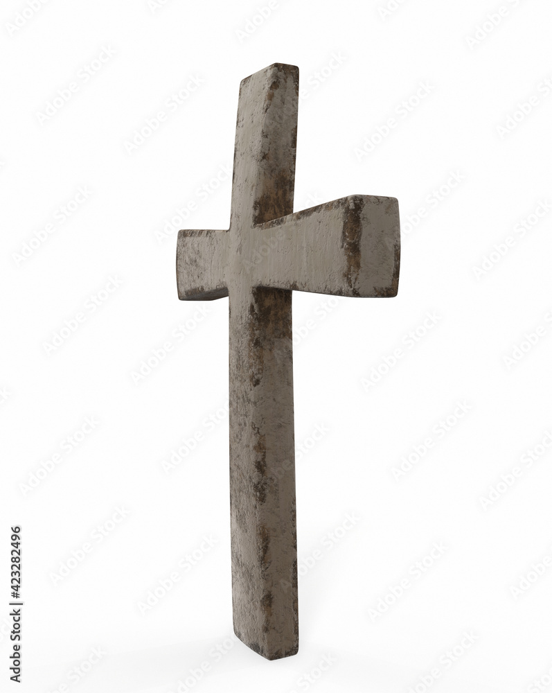 3d render classic shape simple cross