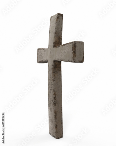 3d render classic shape simple cross