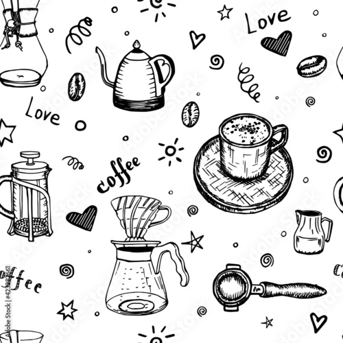 Seamless coffee pattern
