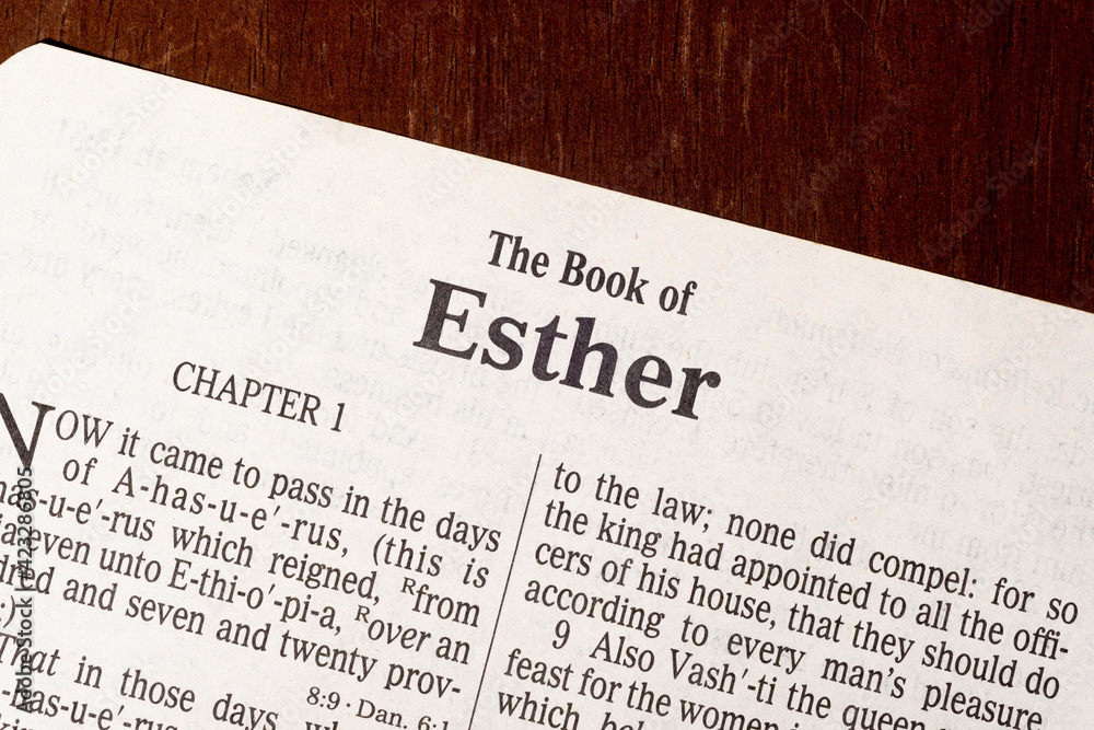 Obraz premium Esther Title Page Close-up