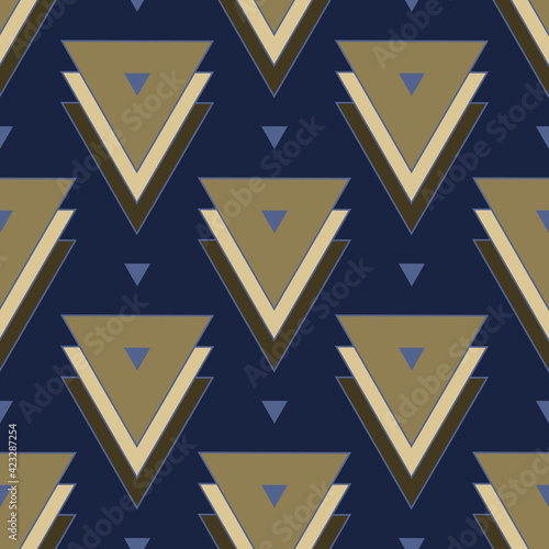 seamless pattern from many triangles. male pattern. vector