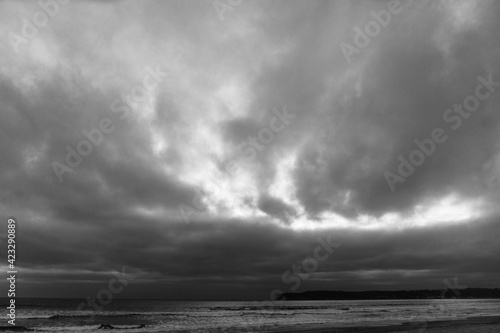 Cloudy on the beach San Diego