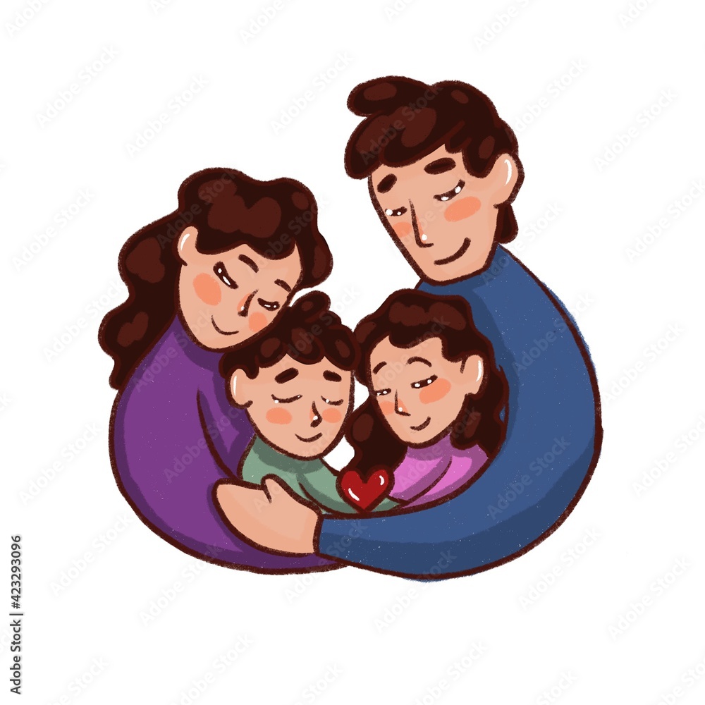 happy family illustration happy family illustration