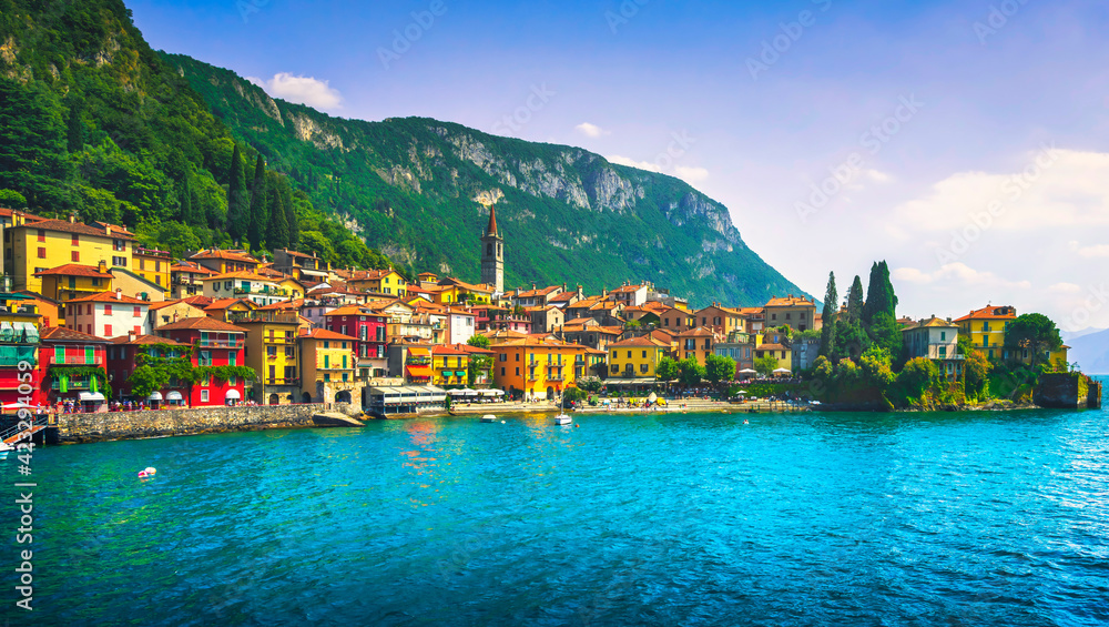 Varenna town, Como Lake district landscape. Italy, Europe.