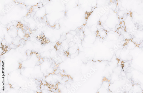 Gold marble. Luxurious white and silver texture background. Vector. Panoramic marble texture design for banner, invitation, wallpaper, headers, website, print advertisement, packaging