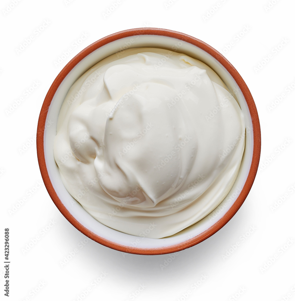 bowl of sour cream bowl of sour cream