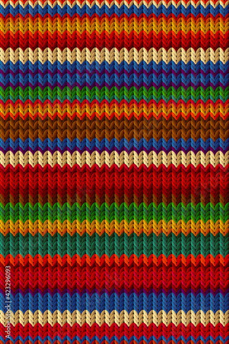 Knitted poncho vector texture