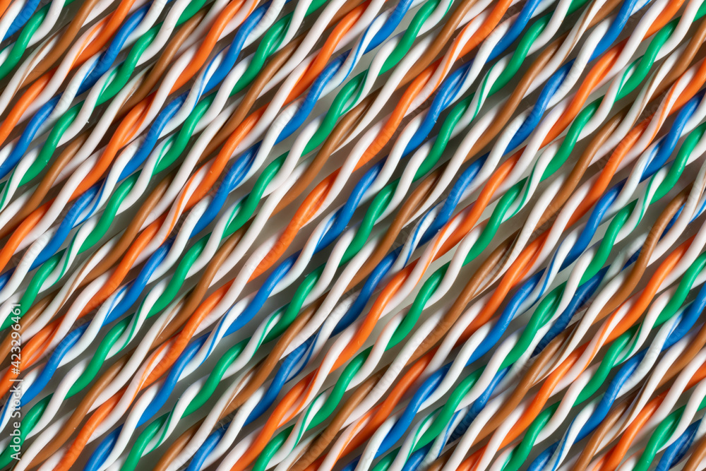 colored telephone wire.  macro wallpaper