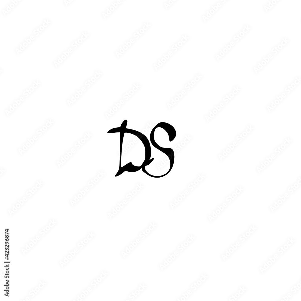 DS initial handwriting logo for identity DS initial handwriting logo for identity