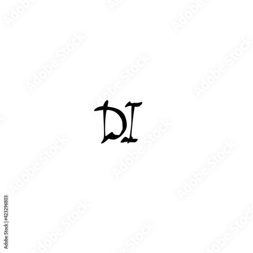 DI initial handwriting logo for identity © Chris