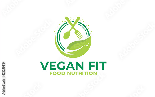 Illustration vector graphic of health diet nutrition concept Logo Design template