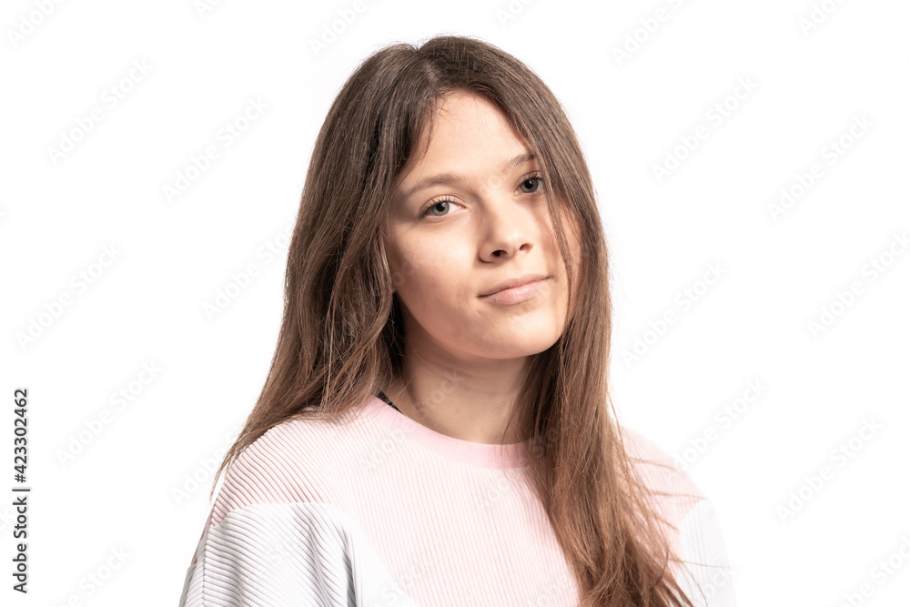 Beautiful young woman posing, wearing pink Beautiful young woman posing, wearing pink