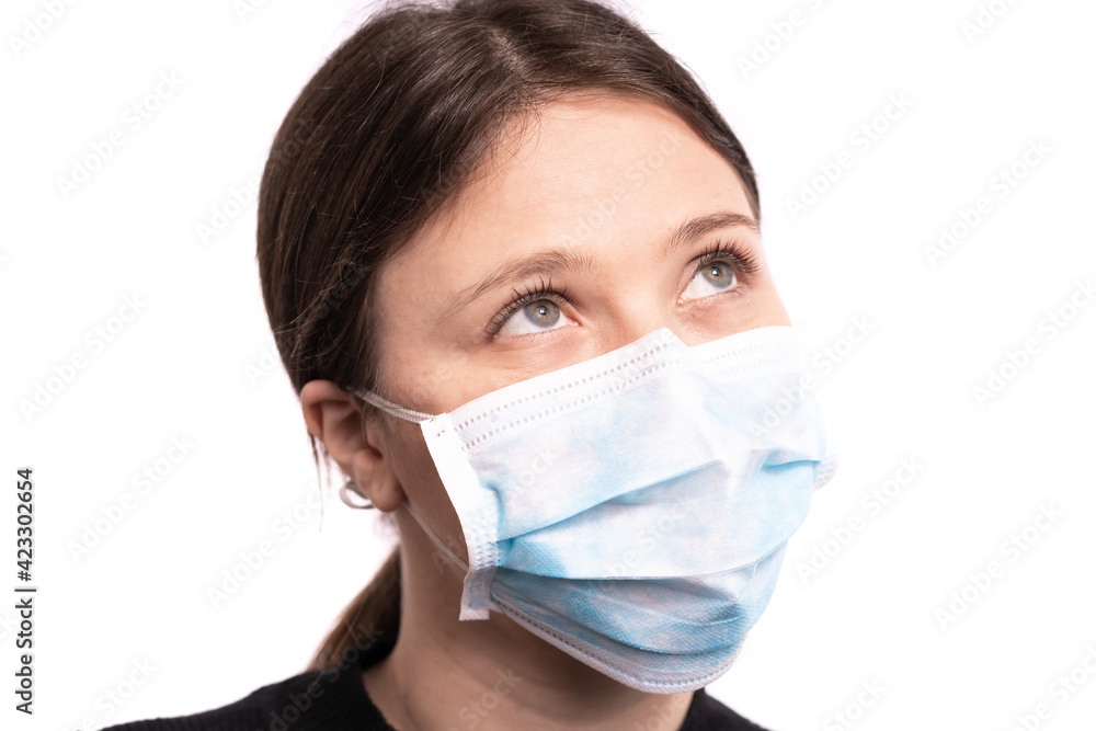 Beautiful young woman posing with mask, Beautiful young woman posing with mask,
