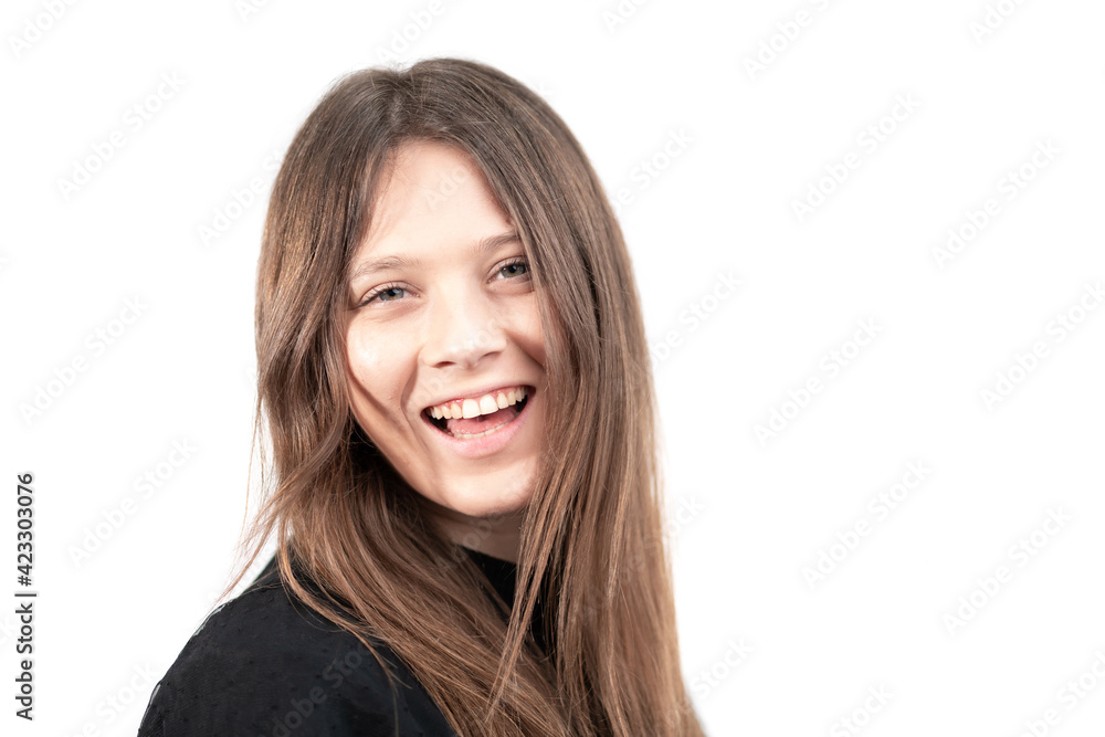 Beautiful young woman posing, wearing black Beautiful young woman posing, wearing black