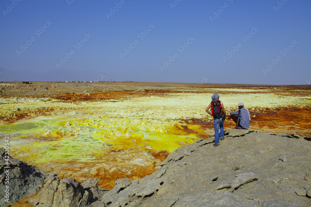 Fototapeta premium Paysage volcanique de Dallol en Ethiopie