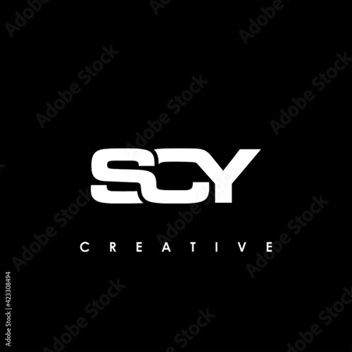 SCY Letter Initial Logo Design Template Vector Illustration