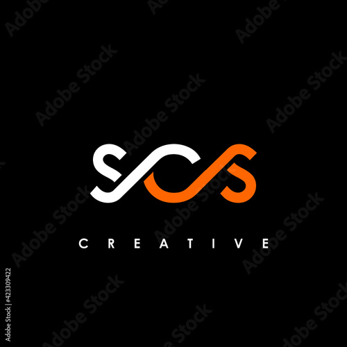 SCS Letter Initial Logo Design Template Vector Illustration photo