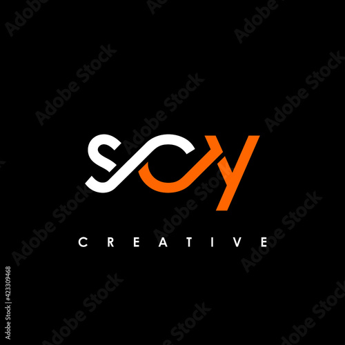 SCY Letter Initial Logo Design Template Vector Illustration