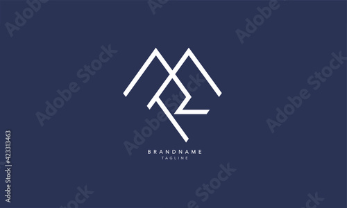 Alphabet letters Initials Monogram logo MR, RM, M and R