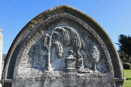 Headstones with symbols