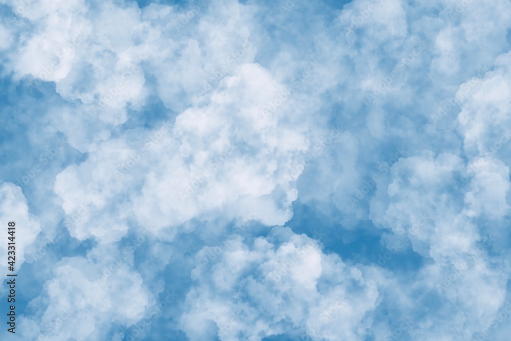 blue sky with white clouds texture effect background 