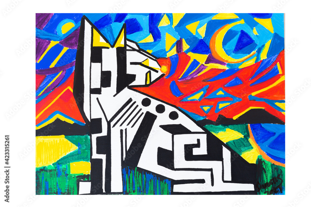 Obraz premium cats based on vincent's work, many colors