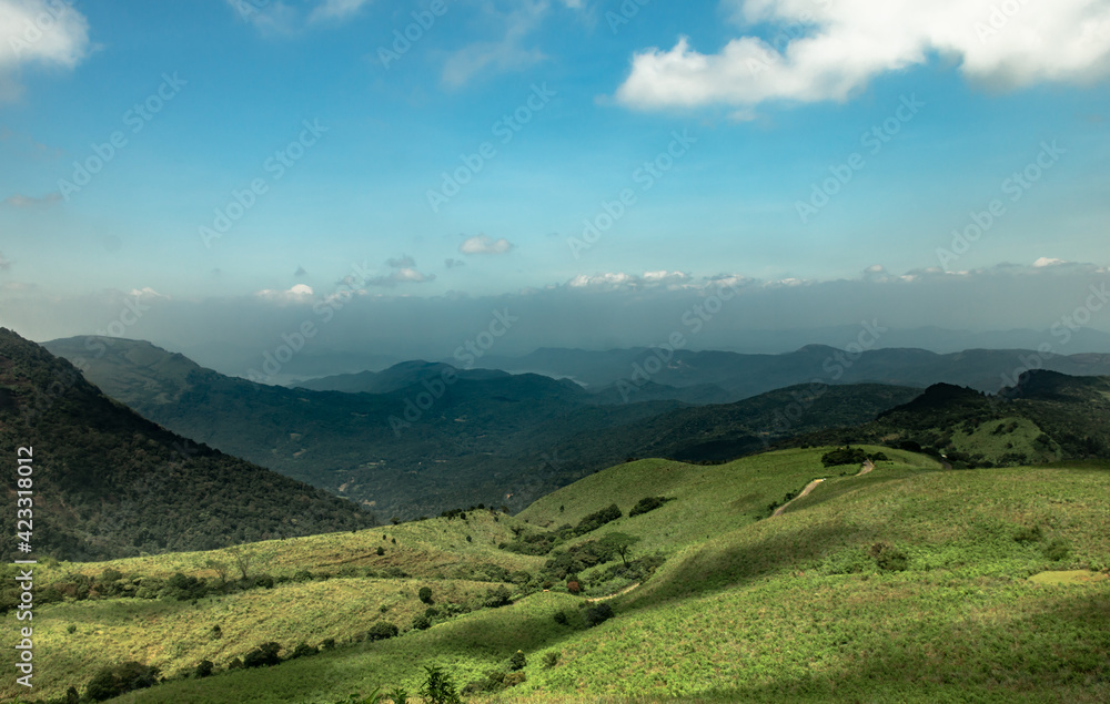 Obraz premium landscape with mountains and clouds