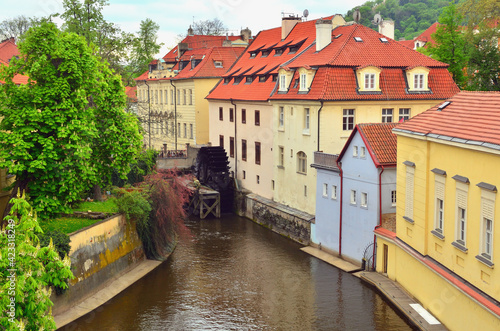 Old Water Mill House near the Old Town of Prague, Czechia