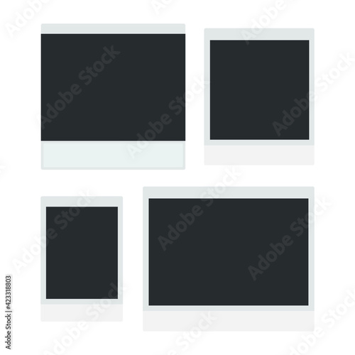Polaroid photo blank frame illustration.