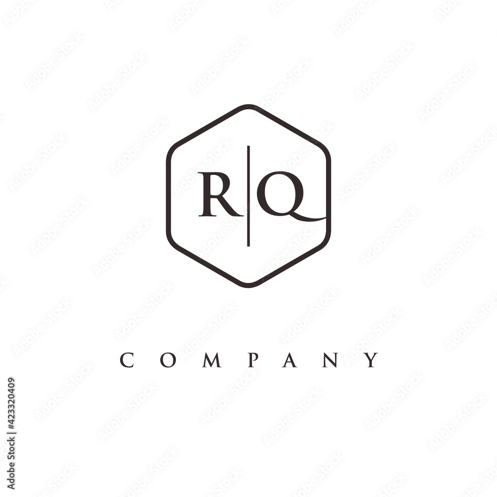 initial RQ logo design vector initial RQ logo design vector