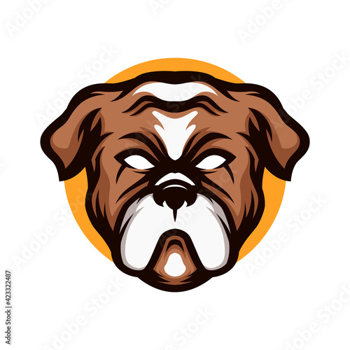 Head of Angry Bulldog mascot